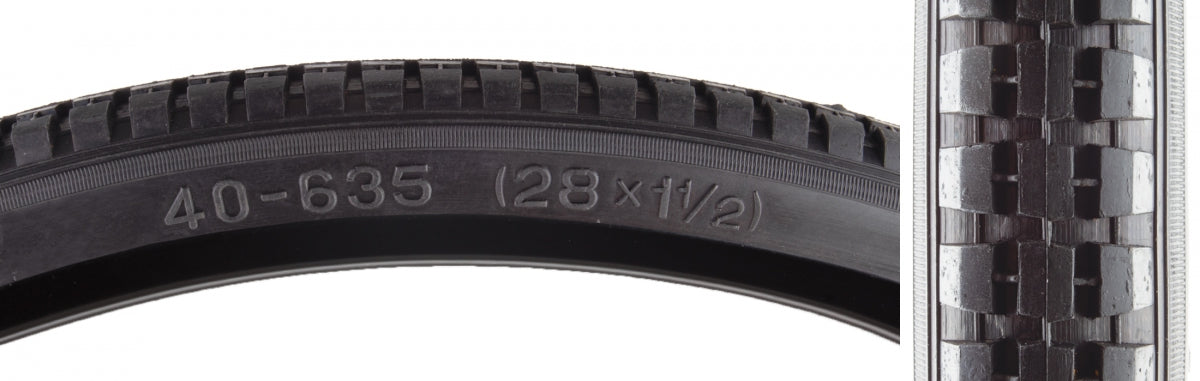 Tire Sunlite Utilit 28X1-1/2 Black/Bk Street 2113 Wire
