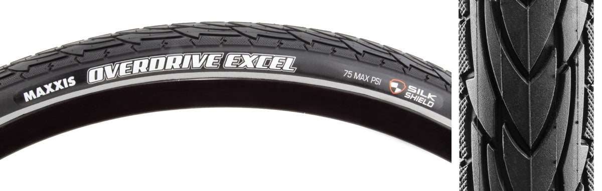 Tire Max Overdrive Excel 700X40 Black Wire/60 Ss/Ref – Velo Mine