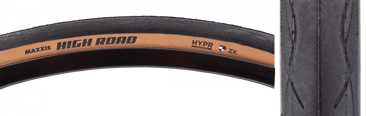 Tire Max High Road 700X25 Black/Tan Fold/170 Hypr/Zk