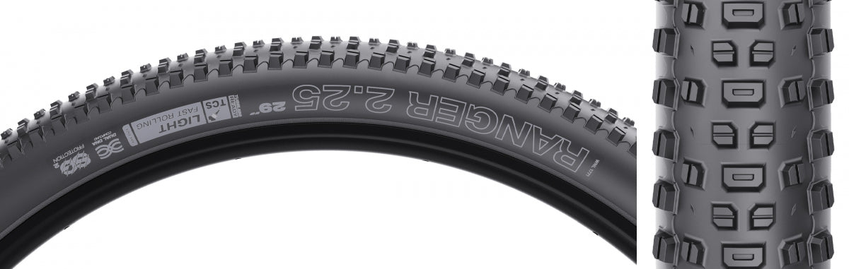 Tire Wtb Ranger 29X2.25 Black/Bk Light Fr Tcs/120/Dual-Dna/Sg2 Fold