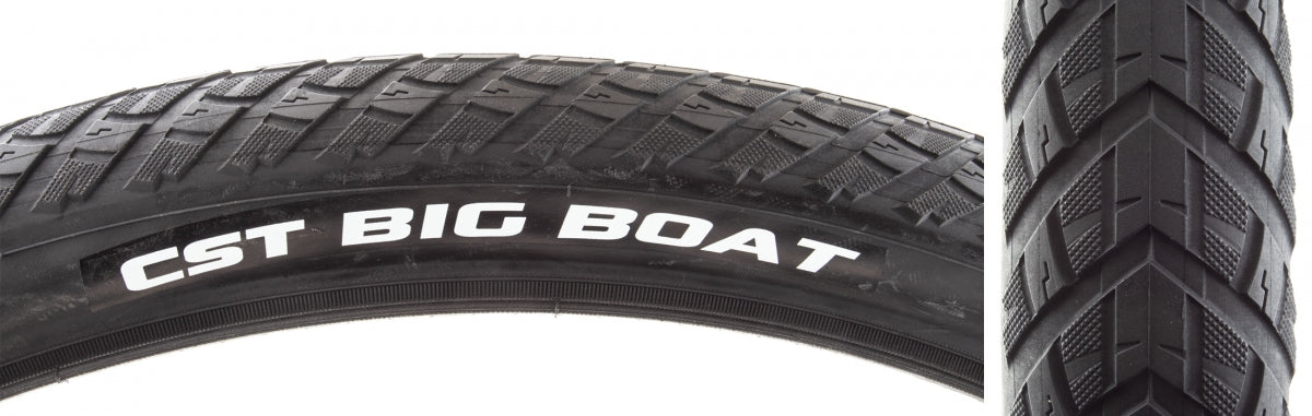 Tire Cstp Big Boat 26X2.4 Black/Bk Wire 2L