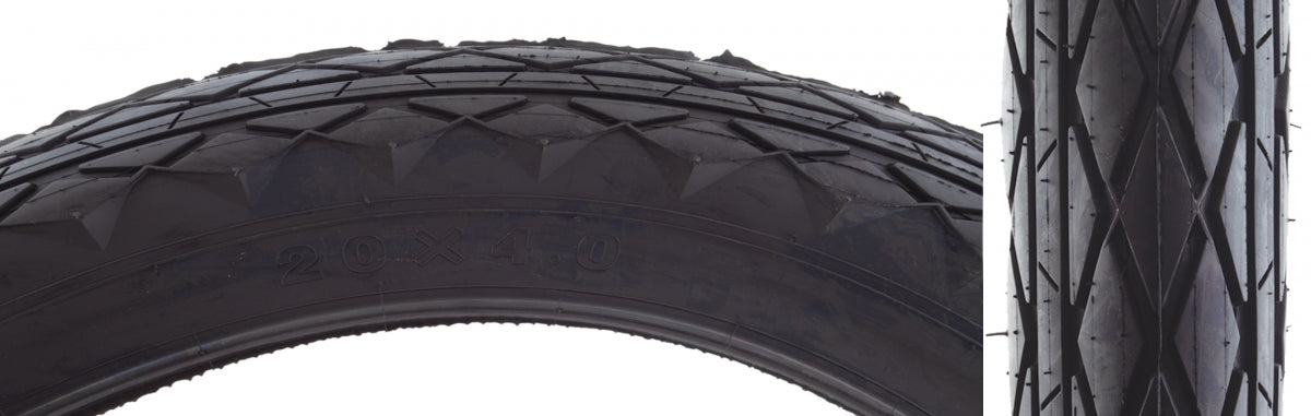 Tire Sunlite 20X4.0 Black/Bk Superdan E25 Wire