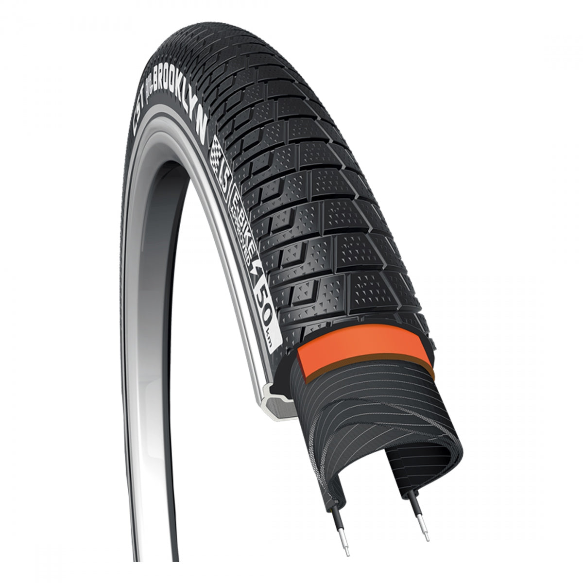 Tire Cstp Pro-Brooklyn 20X2.15 Black/Ref Eps/E50 Wire