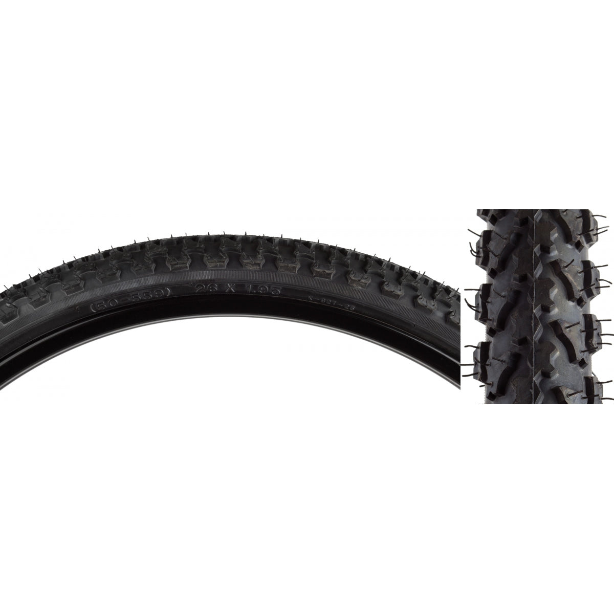 Tire Sunlite 26X1.95 Black/Bk Modquad K821 Wire