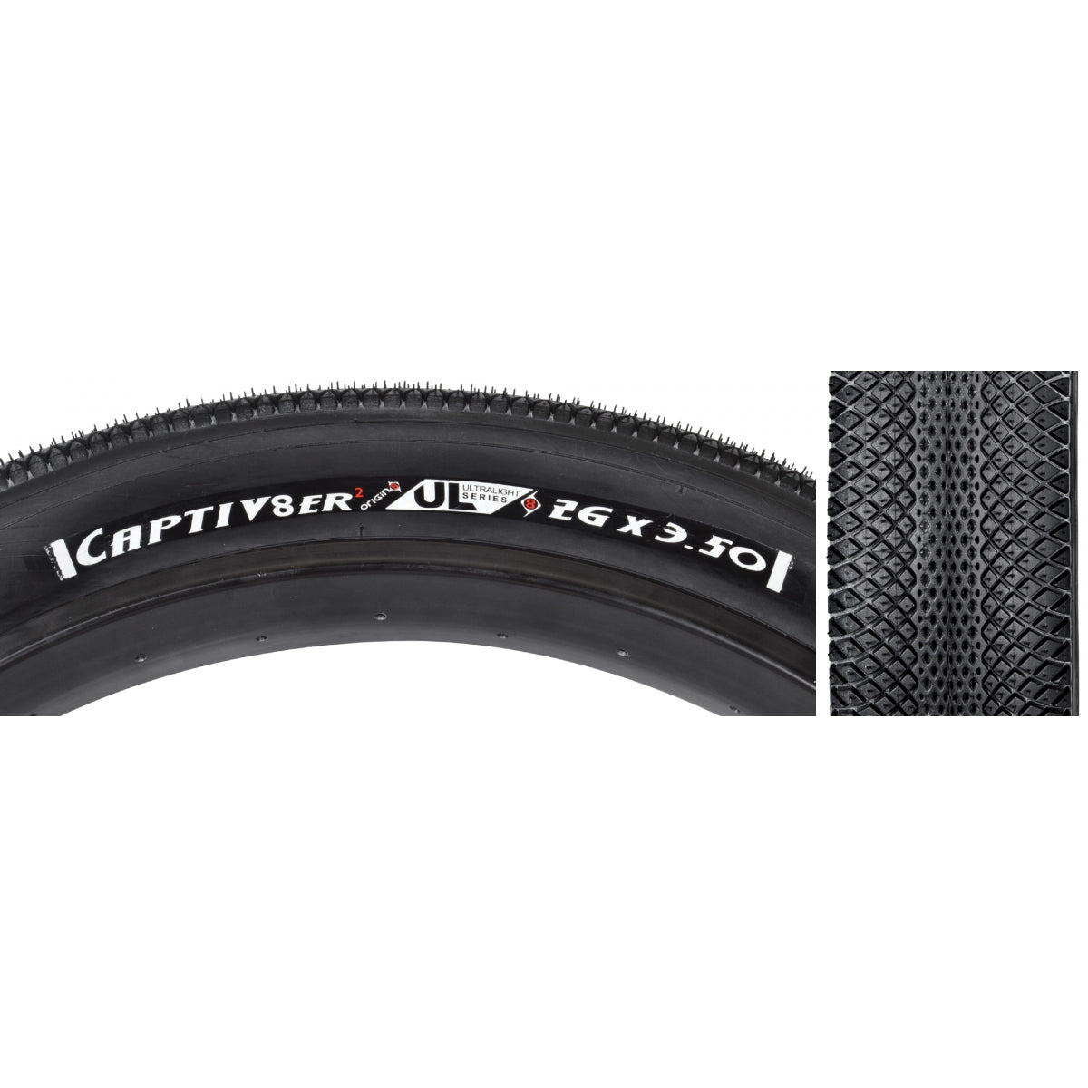 Tire Origin8 Capt Ul 26X3.5 Black/Bk Fold