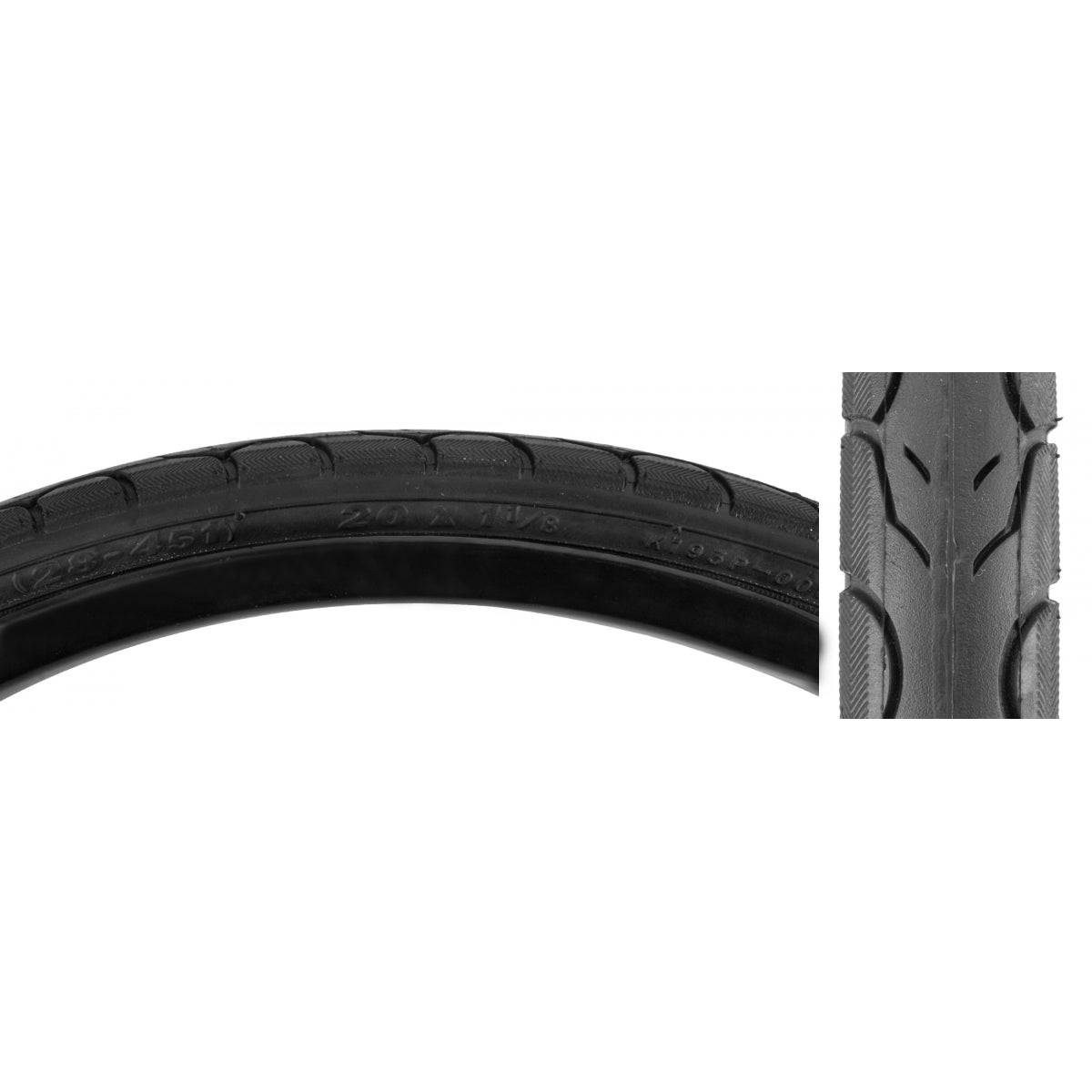 Tire Ken Kwest 20X1-1/8 Black/Bk Src/60 Wire 100Psi