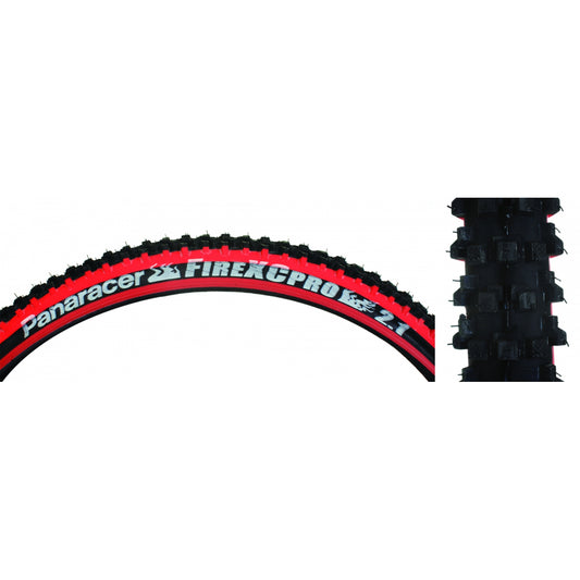 Tire Pan Fire Xc Pro 26X2.1 Wire Black/Rd/Bk