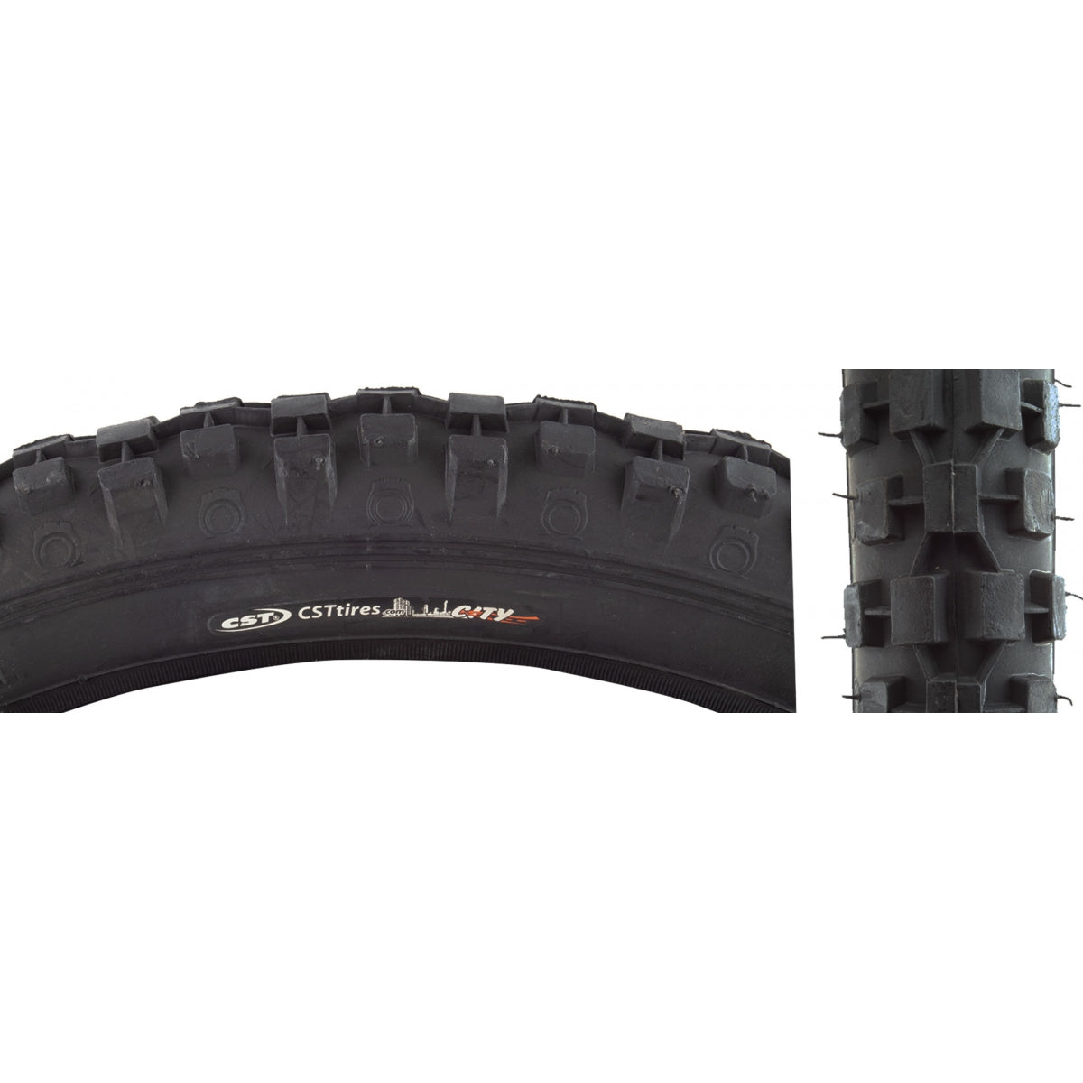 Tire Sunlite 20X2.125 Cst93 Black/Blk Knobby Wire