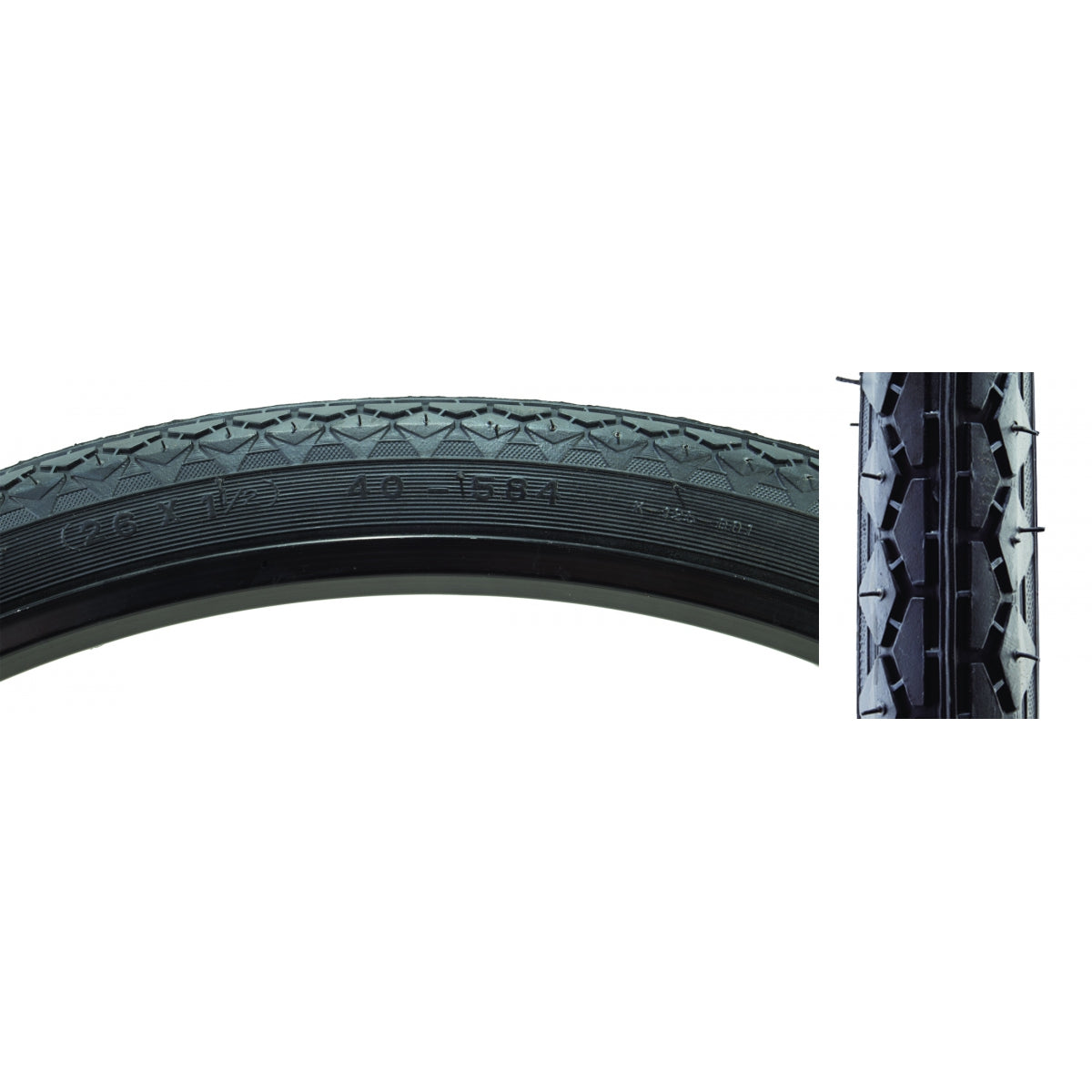 Tire Sunlite 26X1-1/2 650B Black/Bk Street K125 584Mm Wire