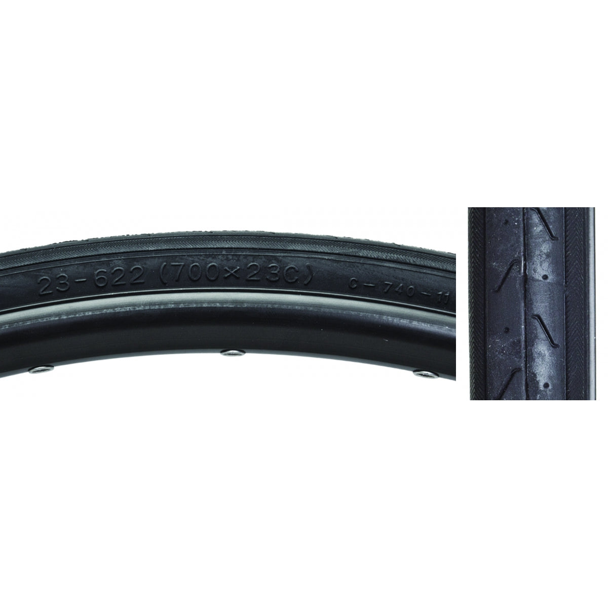 Tire Sunlite 700X23 Cst740 Black/Blk S-Hp Wire