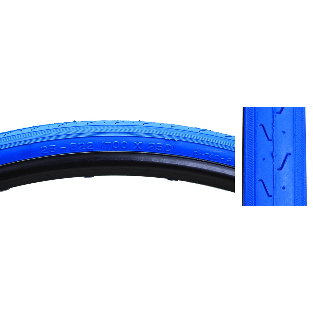 Tire Sunlite 700X25 Cst740 Bu/Blu S-Hp Wire