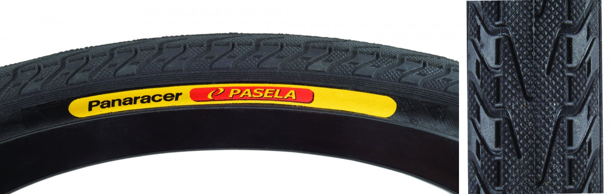 Panaracer Pasela Tire, 27" x 1", Wire Bead, Black/Skinwall