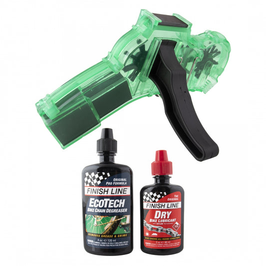 Finish Line Chain Cleaner Kit with Ecotech Degreaser and Teflon-Plus Dry Lube