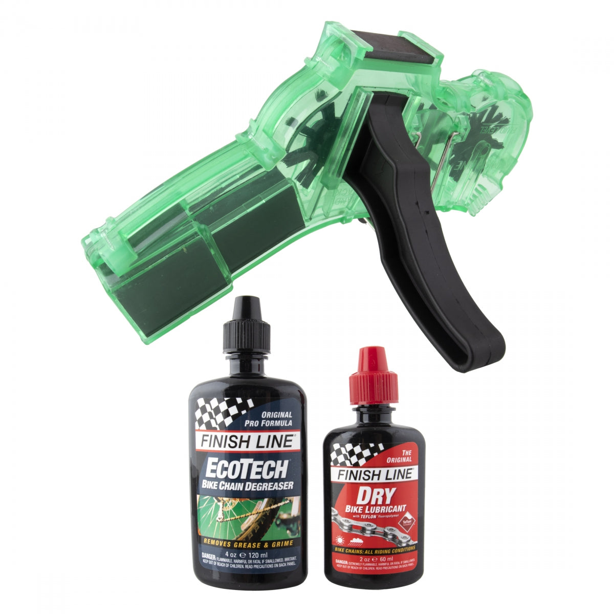 Finish Line Chain Cleaner Kit with Ecotech Degreaser and Teflon-Plus Dry Lube