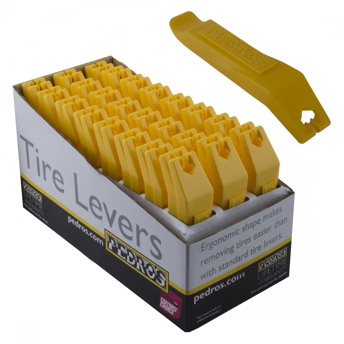 Pedro's Tire Lever Display Box, Yellow, Box of 25