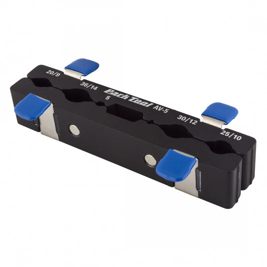 Park ToolÂ #AV-5 Axle and Spindle Vise Inserts, 5-36mm Jaw Openings, Mini V-Block, 1" Hex