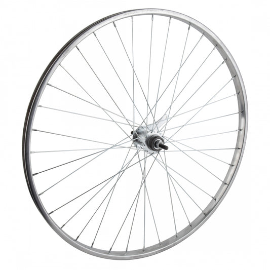 Wheel Master Rear Bicycle Wheel with Coaster Brake, 26 x 1 3/8 36H, Steel, Bolt On, Silver