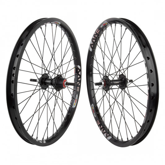 Wm Sun 20x1.75 Bmx Wheelset, Envy Weld, Black, 36H, Bk-Ops Mx3100, 1-speed Cass. 12T Seal, 110mm