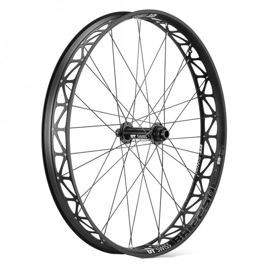 DT Swiss 26" x 4.0" BR2250 Big Ride Fat Bike Front Wheel, 559x76, Center-Lock Disc, 150x15mm Thru-Axle, Black