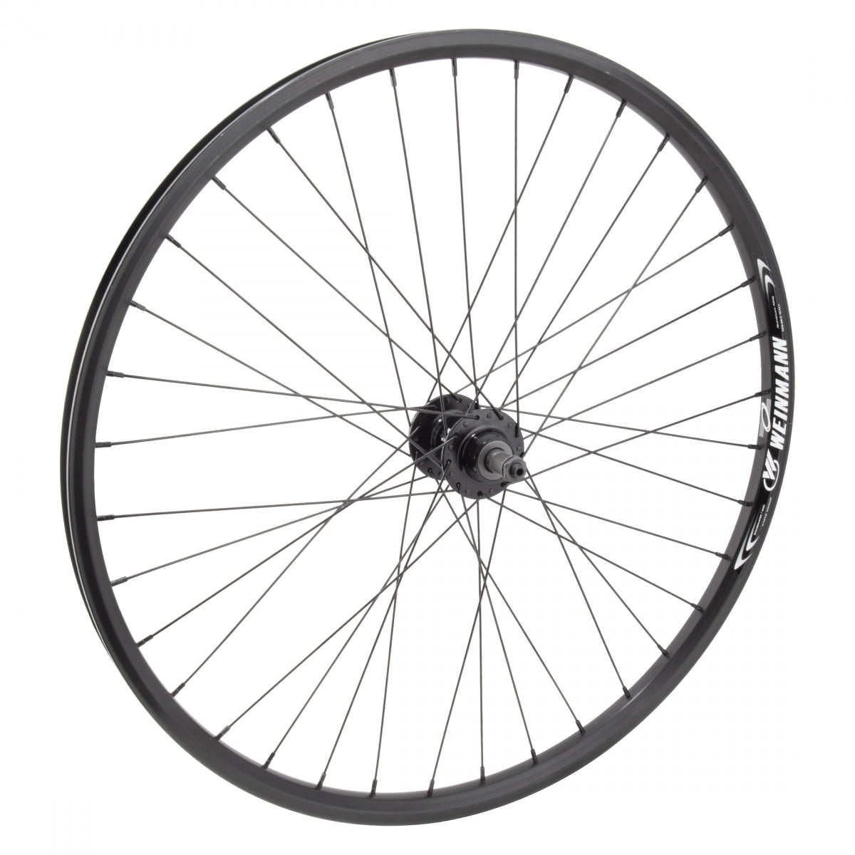 Wheel Master 27.5" Alloy Mountain Disc Double Wall Rear Wheel, 584x21, Weinmann XM280 Black Disc Rim, 36H, Wheel Master MT-2000 Black Hub, 5/6/7s FW Gears, 6-Bolt Brake, 135mm O.L.D., 14g Black Spokes