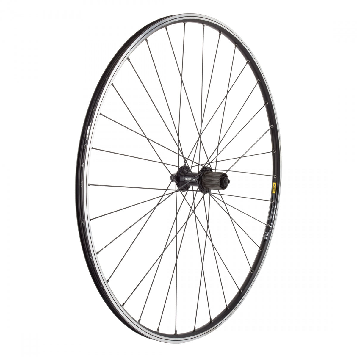 Mavic Open Elite Rear Wheel Black 32H Shimano RS400 Black Hub 8-11 speed Shimano HG DT Swiss 2.0 Black Spokes