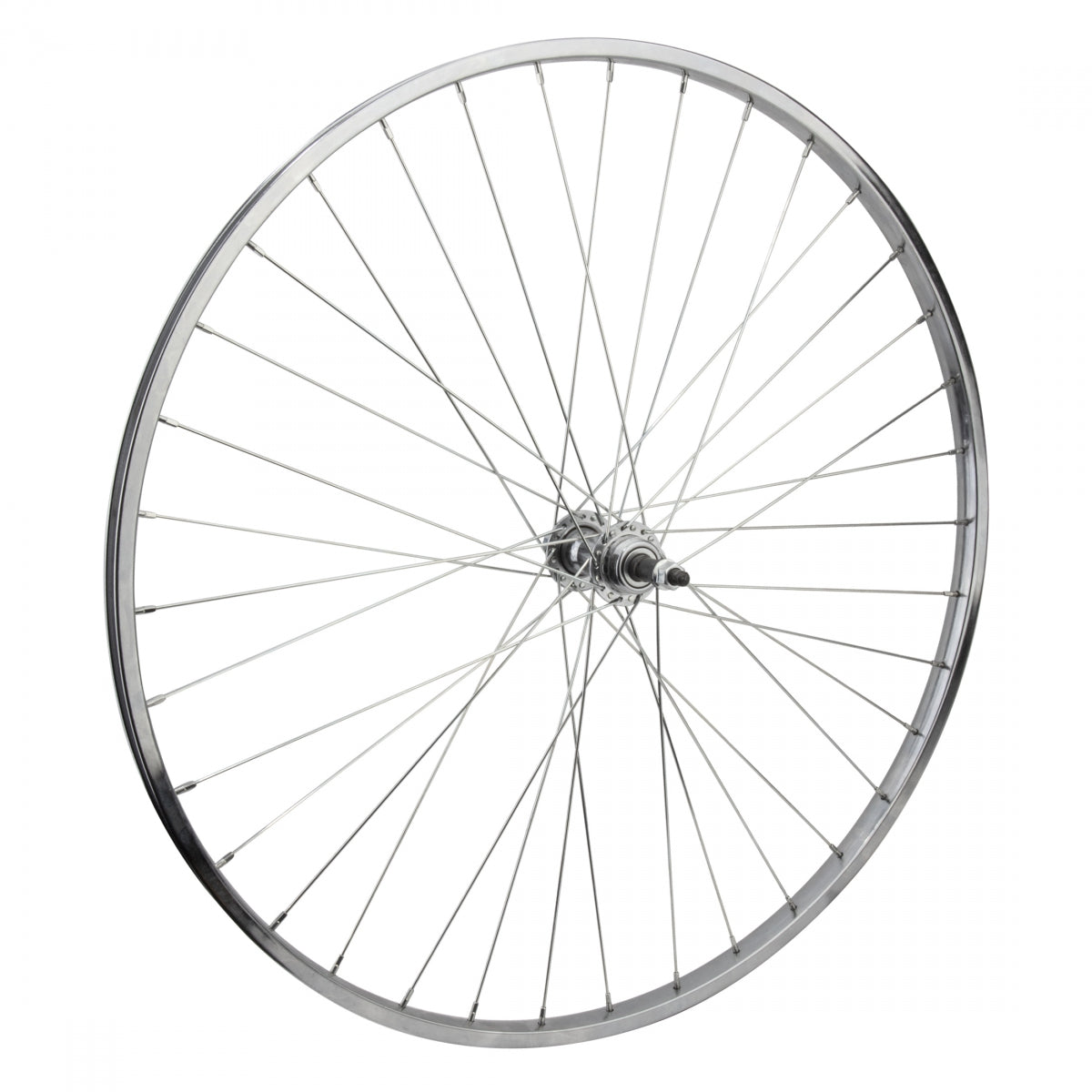 Wheelmaster Steel 27x1-1/4 Road Rear Wheel, Silver, Bolt On, 5/6/7-speed, FW Hub, 36H