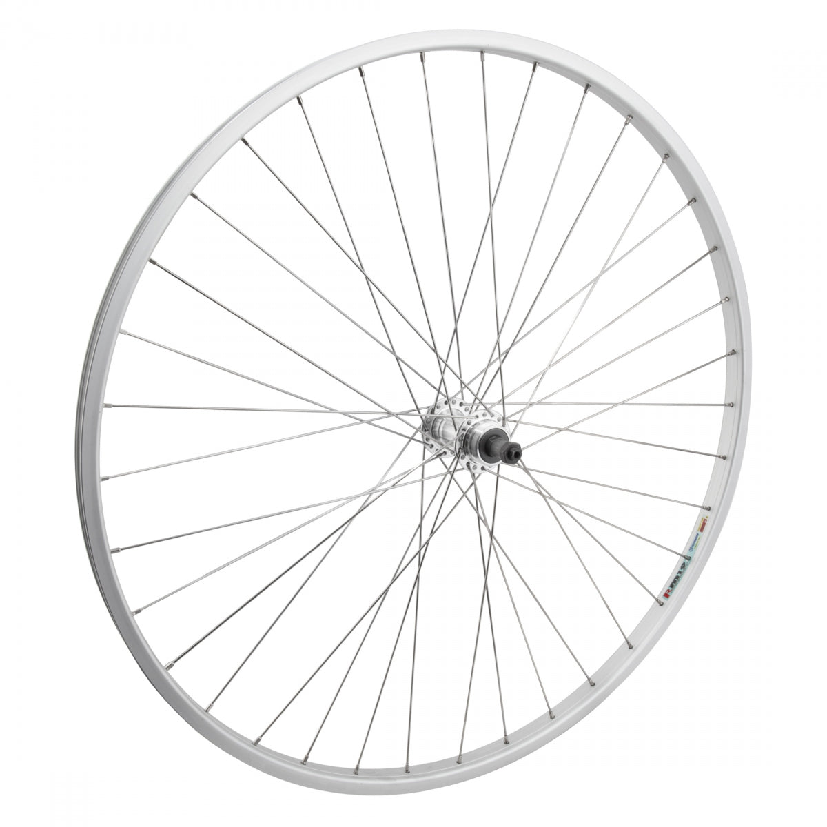 WheelMaster 27 x 1-1/4 Rear Bicycle Wheel, Freewheel, Silver 36H