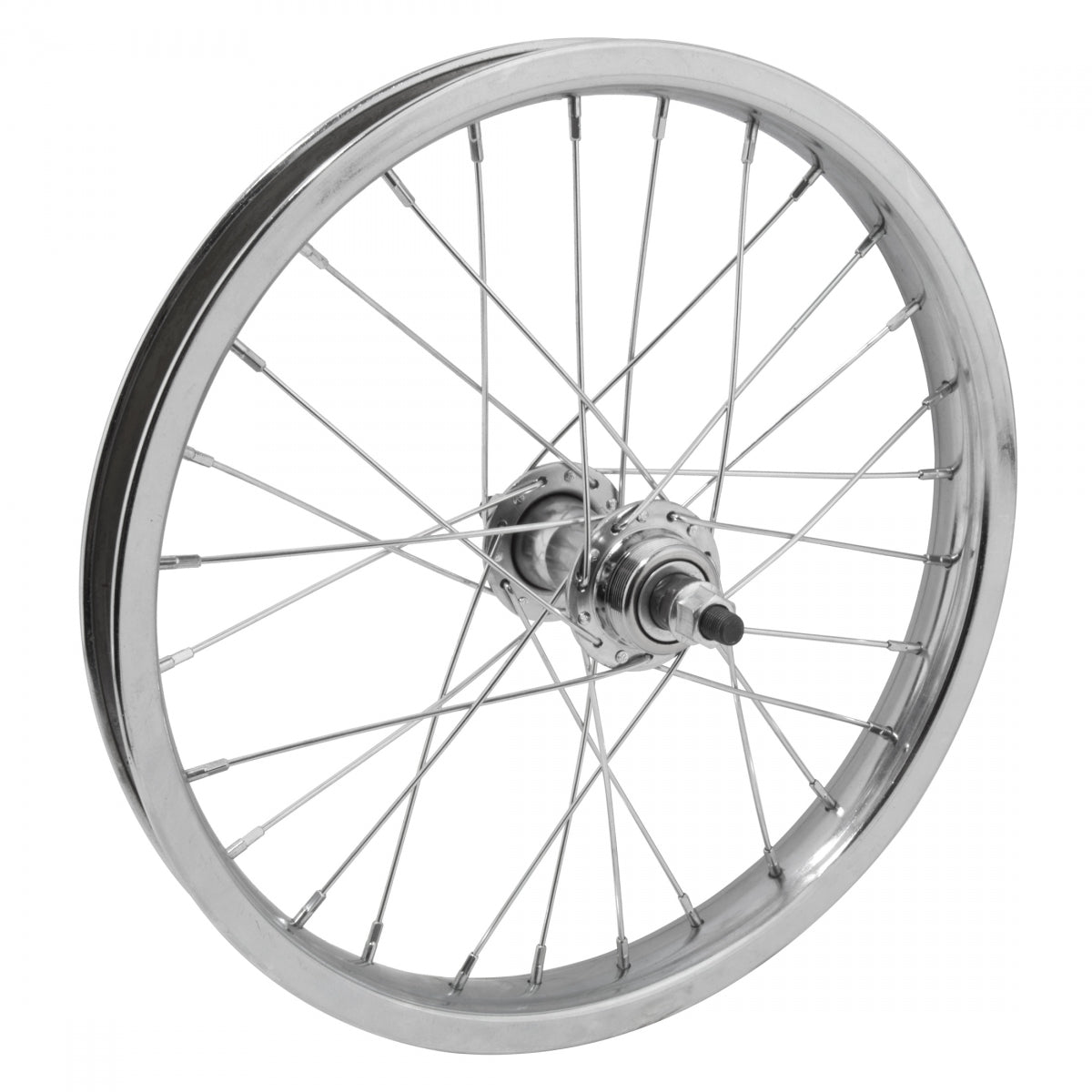 Wheel Master 16 x 1.75 Rear Wheel, 28H, Steel, Bolt On, FW, Silver