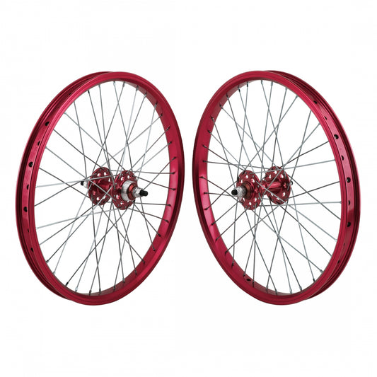 Wheelset  20X1.75 406X24 Se Bikes Red 36 Se Bikes Single Speed Freewheel Seal 3/8 110Mm Dti2.0Sl