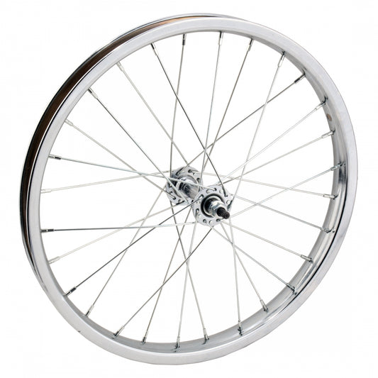 WheelMaster 18" x 1.75 Front Bicycle Wheel, 28H, Steel, Bolt On, Silver