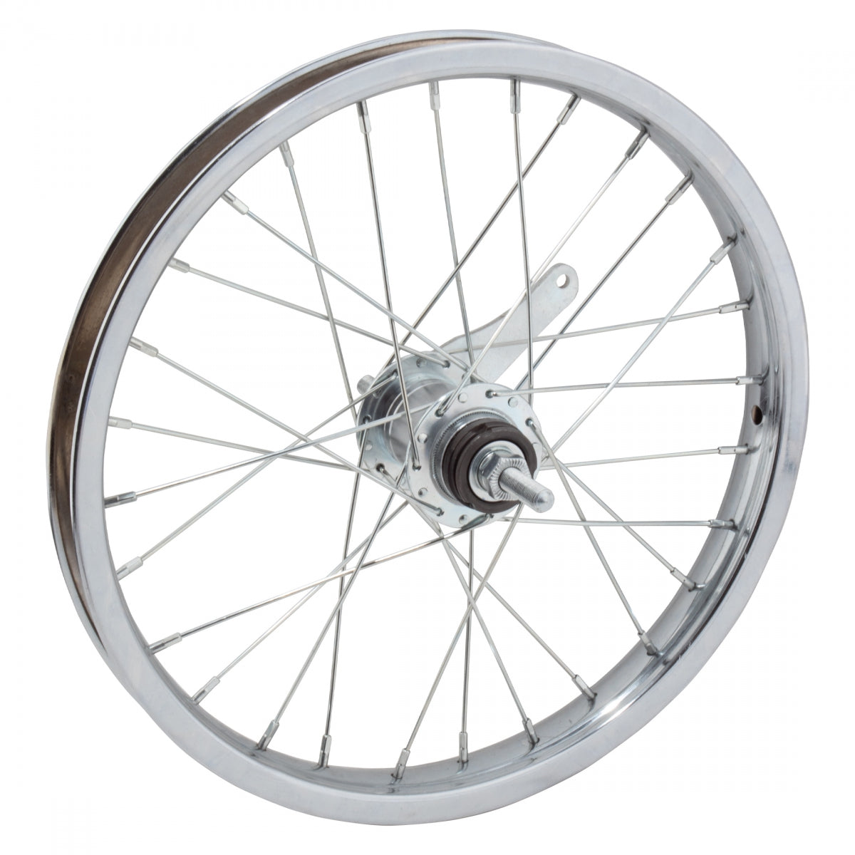 WheelMaster 18" x 1.75 Cb Rear Bicycle Wheel, 28H, Steel, Bolt On, Silver