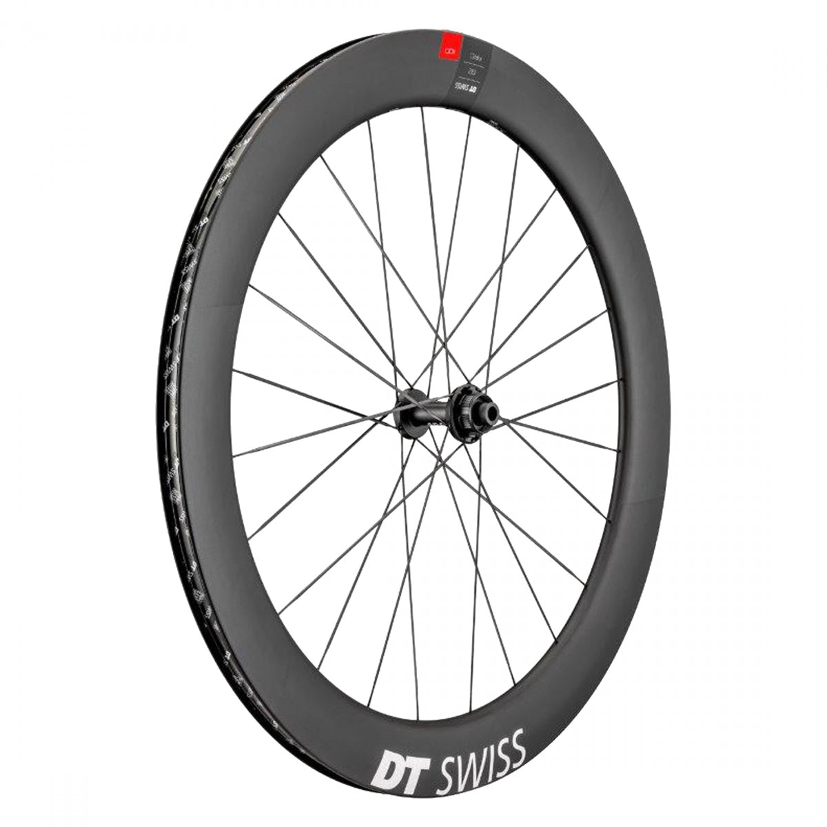 DT Swiss 700C ARC1100 Arc 1100 Wide Dicut 62 Front Bicycle Wheel, Black Double Wall Rim, 24 Spoke