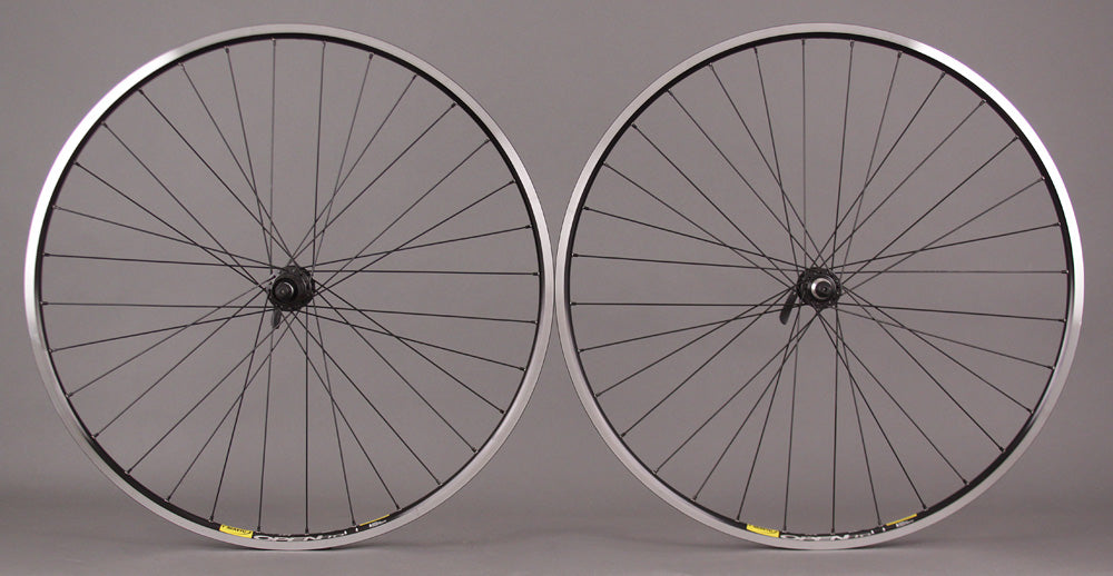 Mavic Open Pro Black Rims Shimano 105 Hubs Road Bike Wheelset