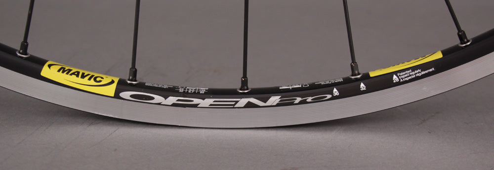 Mavic Open Pro Black Rims Shimano 105 Hubs Road Bike Wheelset