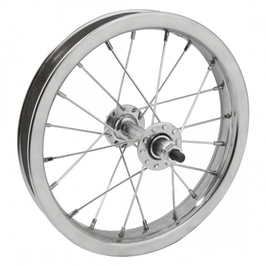 WheelMaster 12-1/2 x 2-1/4 Front Bicycle Wheel, 20H, Steel, Bolt On, Silver