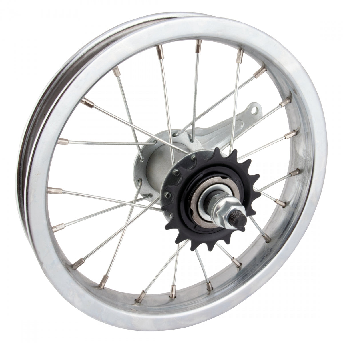 WheelMaster 12-1/2 x 2-1/4 Rear Bicycle Wheel, 20H, Steel, Bolt On, Silver