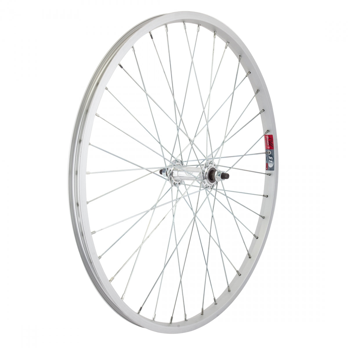 Weinmann 519 Mountain MTB Front Bicycle Wheel 24" x 1.5" 36 Spoke Alloy Bolt On Axle Silver