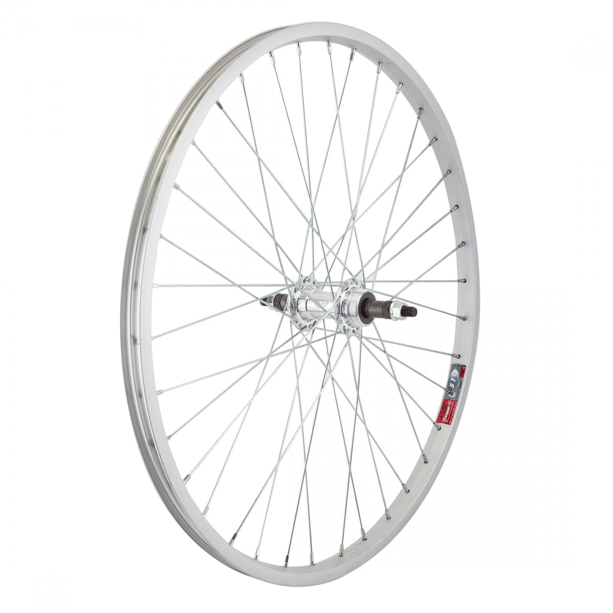 Weinmann 519 Mountain MTB Rear Bicycle Wheel 24" x 1.5" 36 Spoke Bolt On Axle Silver 5/6/7 Speed Freewheel