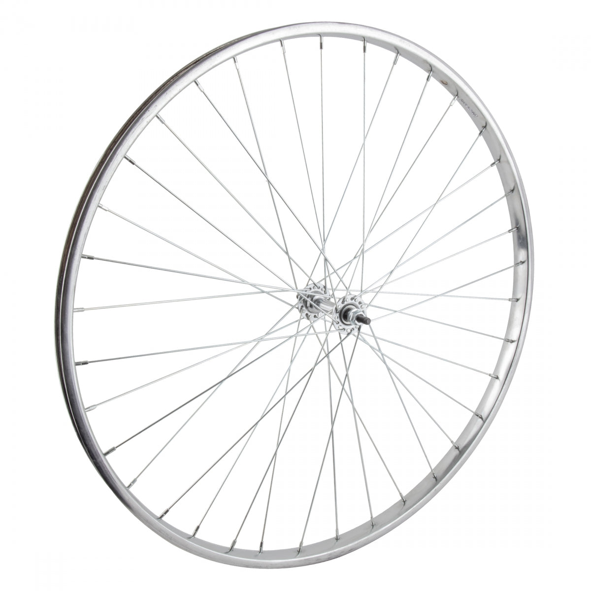 WheelMaster Front Bicycle Wheel, 26 x 1 3/8 36H, Steel, Bolt On, Silver