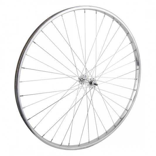 WheelMaster Front Bicycle Wheel, 26 x 1 3/8 36H, Steel, Bolt On, Silver