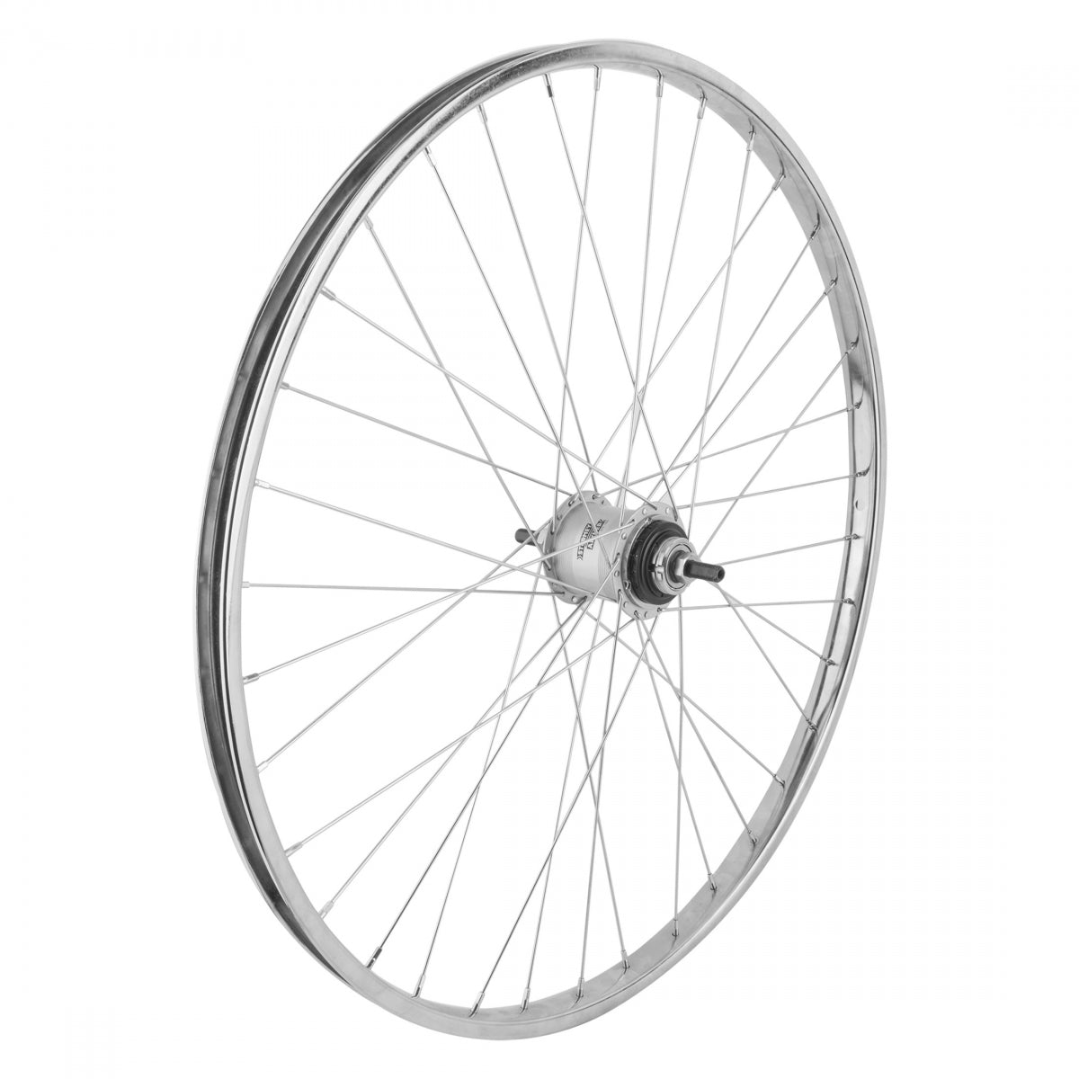 Wheel Master Rear Bicycle Wheel 26 x 1 3/8 36H, Steel Bolt On, Silver, Sturmey 3SP Hub