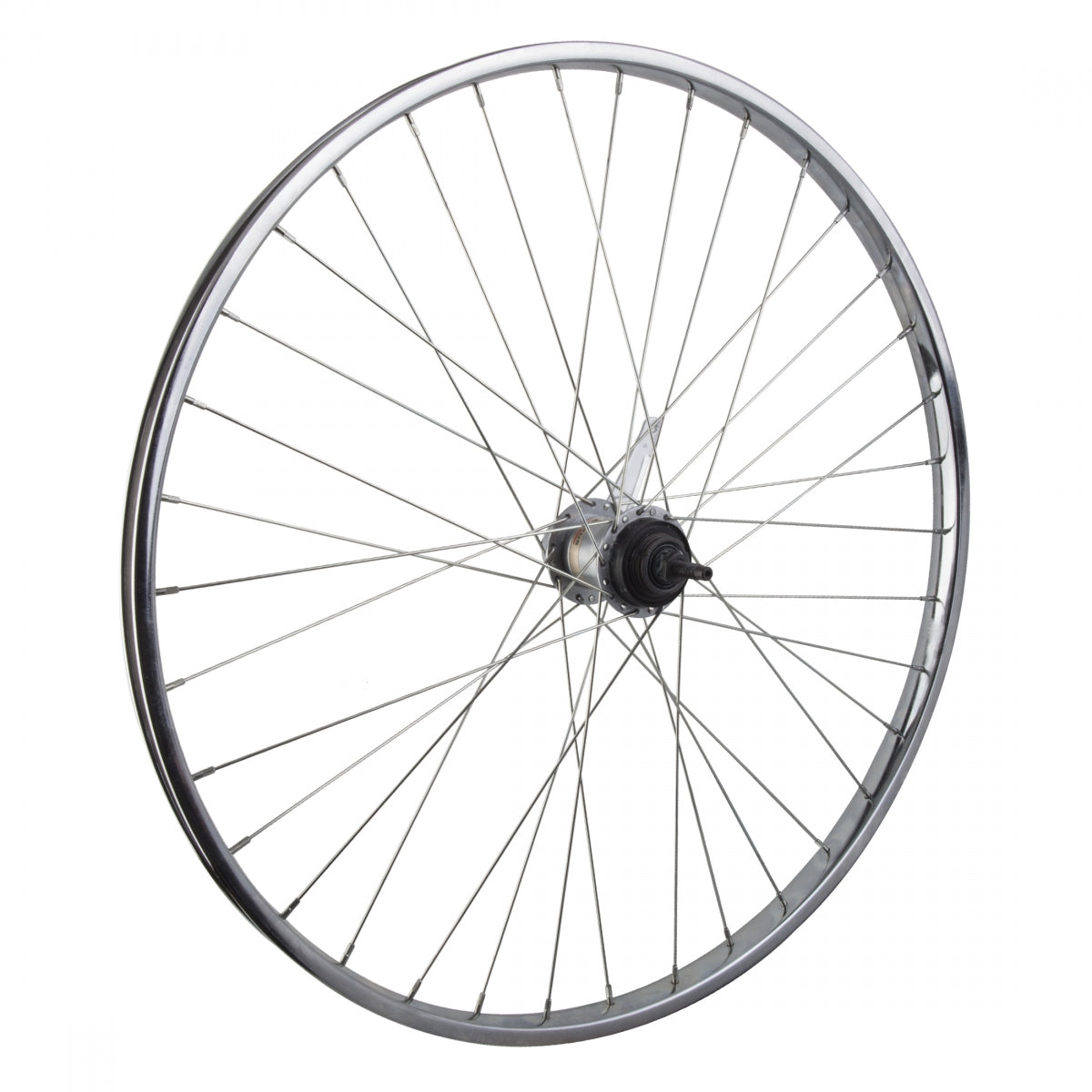 WheelMaster 26" Touring Rear Wheel, Steel Rim, 36H, 3-Speed Coaster Hub, Chrome Plated/Silver