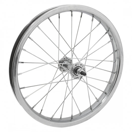 Wheel Master 16 x 1.75 Front Bicycle Wheel, 28H, Steel, Bolt On, Silver