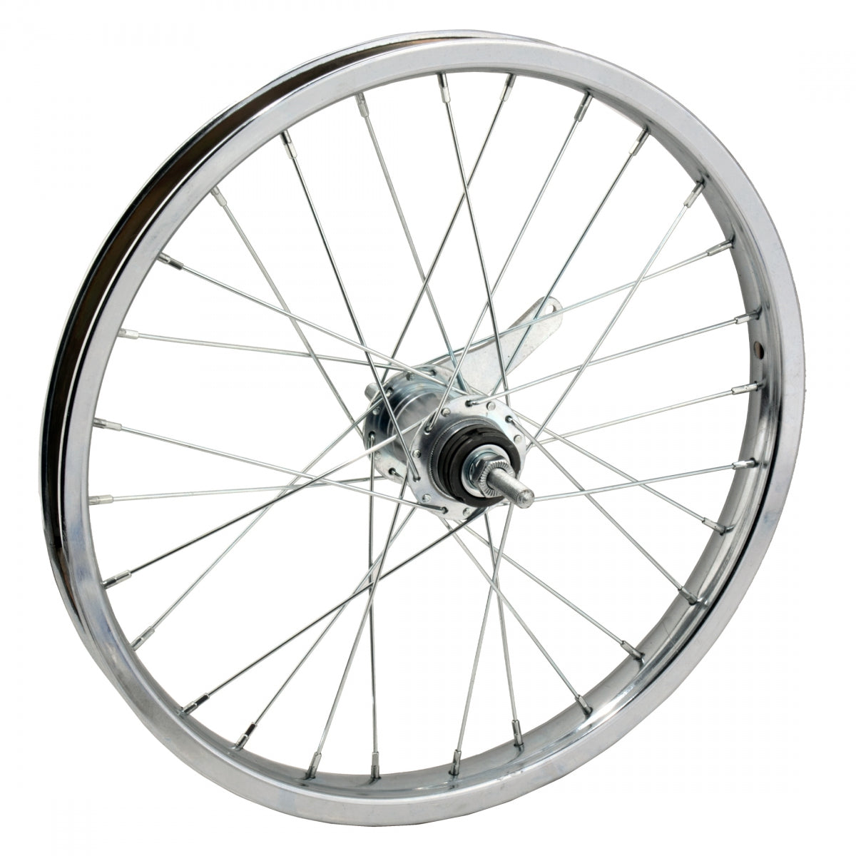 Wheelmaster 16 x 1.75 Coaster Brake Rear Wheel, 28H, Steel, Bolt On, Silver