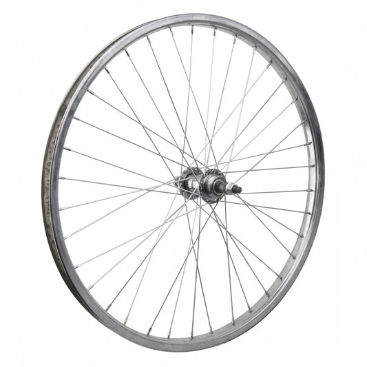 Wheel Master Rear Bicycle Wheel 24 x 1.75 36H, Steel, Bolt On, Silver
