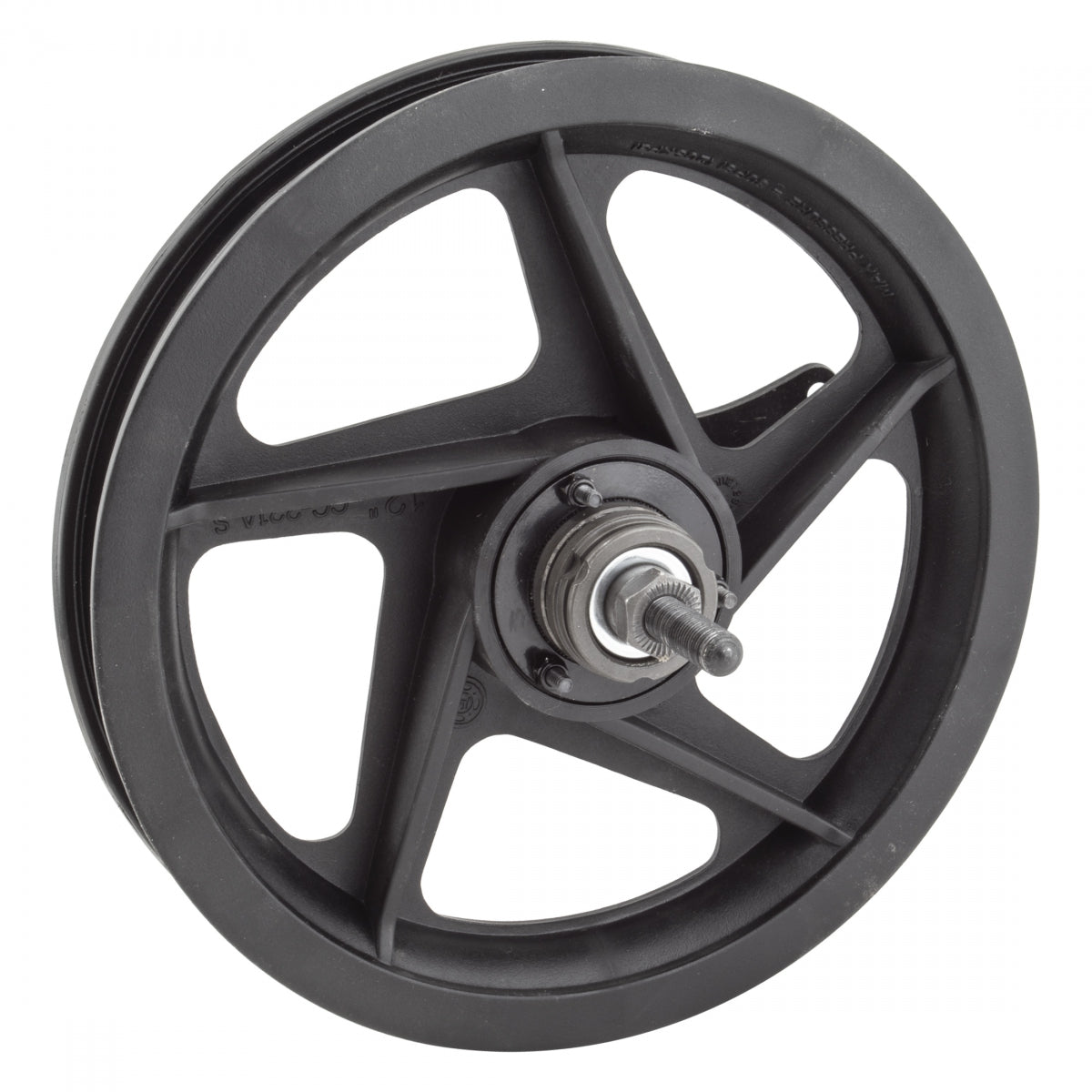 Wheel Master 12" Rear Mag Wheels, Pyramid, Cb Hub, Black