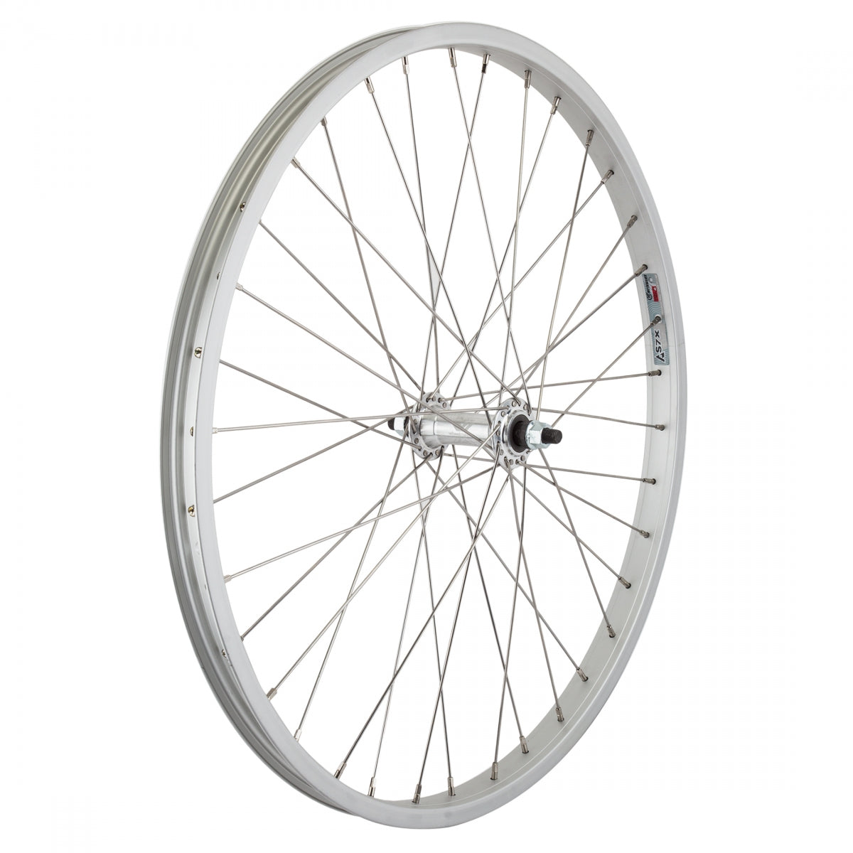 Weinmann AS7X Cruiser Comfort Front Bicycle Wheel 24" x 1.75" 36 Spoke Bolt On Axle Silver