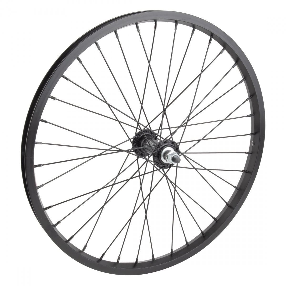 WheelMaster Front Bicycle Wheel, 20 x 1.75 36H, Alloy, Bolt On, Black