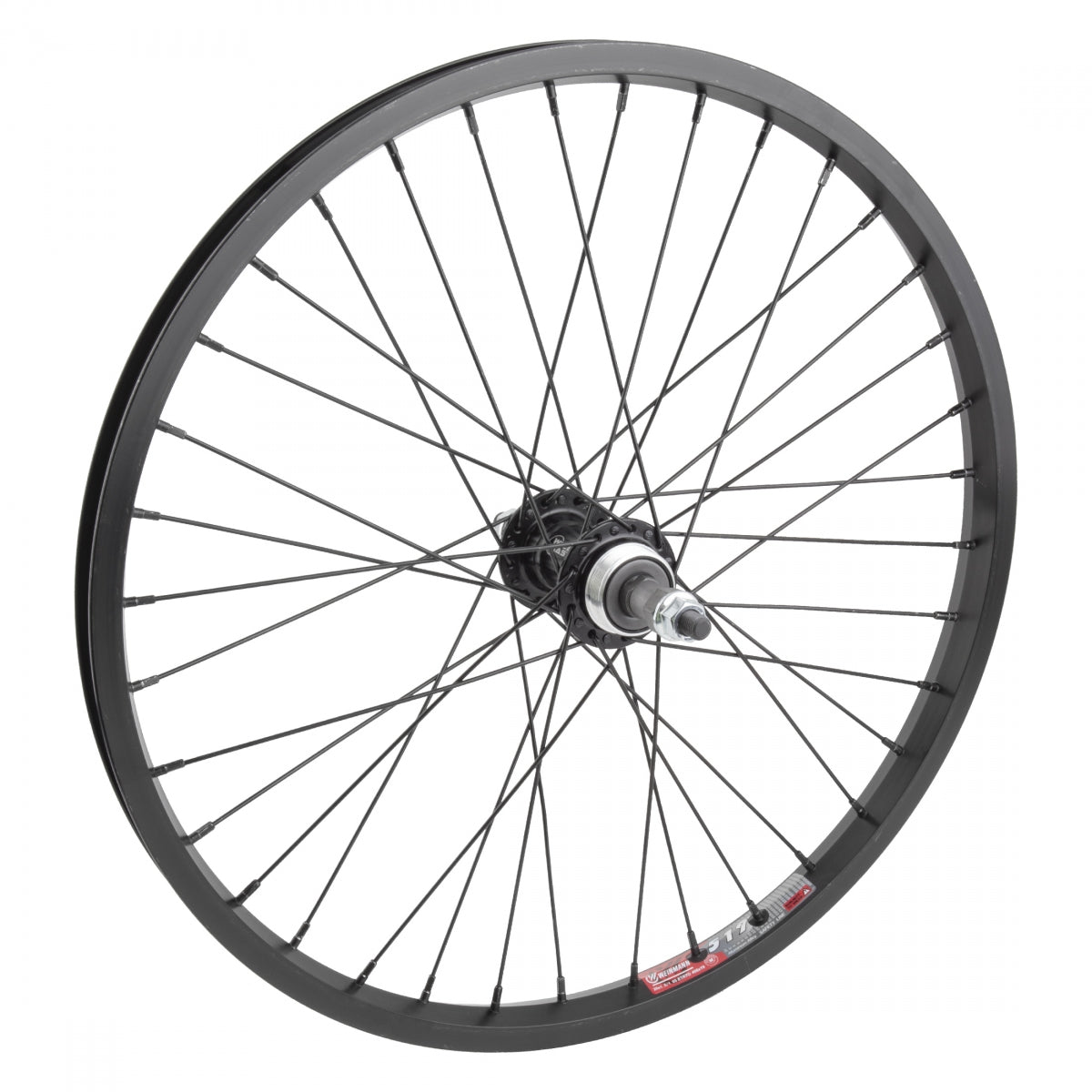 Wheel Master Rear Bicycle Wheel 20 x 1.75 36H, Alloy, Bolt On, Black, 5/6/7 Speed