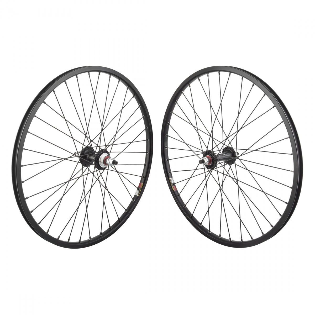 WheelMaster Front And Rear Bicycle Wheel Set, 20 x 1-1/8 36H, Sun M13-II, Bolt On, Black